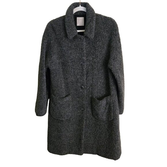 J. Jill Alpaca Wool Made In Peru Gray Fuzzy Coat Size S (Missy) - Picture 1 of 6